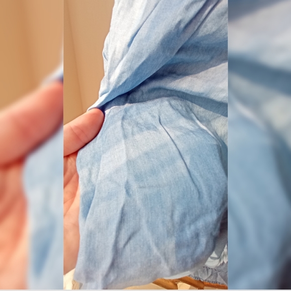 ❤️❤️❤️ One Shoulder Soft Light Denim Top - Picture 7 of 8